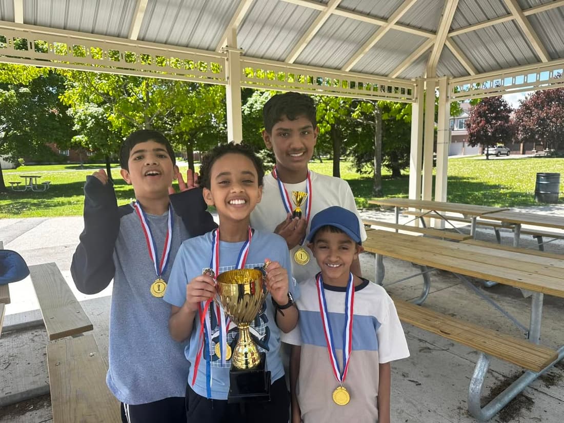 Competition winners with their medals