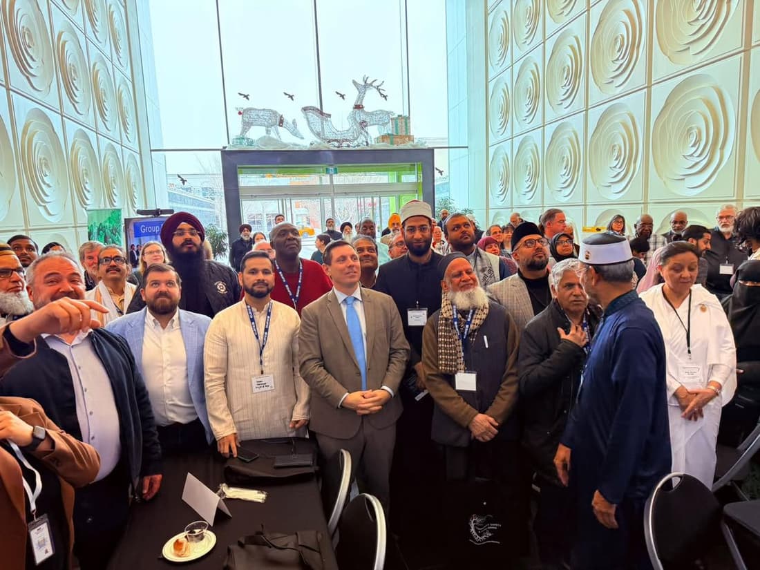 Attendees at the masjid